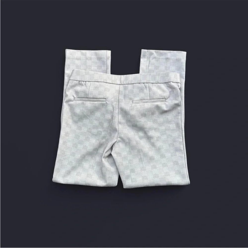 Amanda & Chelsea plaid grey trouser modern fit stretchy pants women’s 4 - Picture 2 of 6